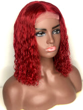 Load image into Gallery viewer, Candy Apple Red Lace Closure Wig- Curly