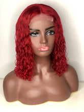 Load image into Gallery viewer, Candy Apple Red Lace Closure Wig- Curly